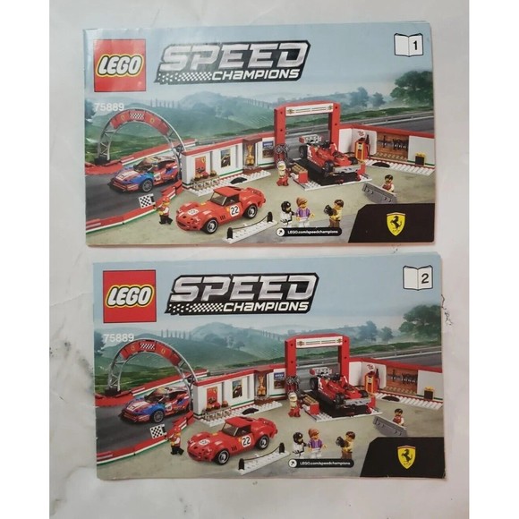 Lego 75889 Speed Champions Ferrari Ultimate Station Instruction Booklets 1 & 2 - Picture 1 of 3